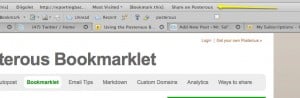 Posterous Bookmarklet in toolbar